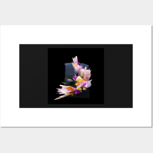 flowers 3d abstract digital painting Posters and Art